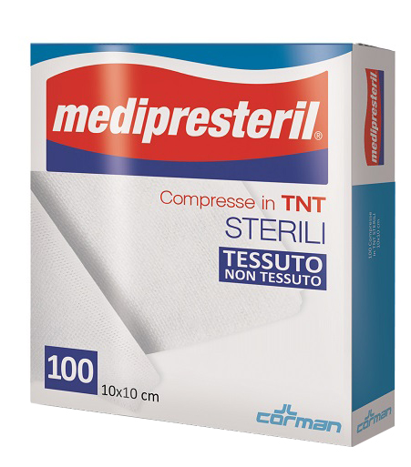 GARZA COMPRESSA MEDIPRESTERIL TNT 10X10CM 100 PEZZI - Farmacia Nuova Dr.ssa Gabriella Catellani