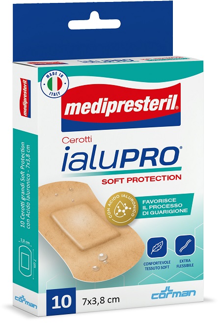 MEDIPRESTERIL CEROTTI IALUPRO SOFT PROTECTION SUPER 7X3,8CM 10 PEZZI - Farmacia Nuova Dr.ssa Gabriella Catellani