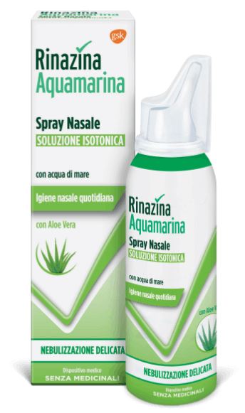 RINAZINA AQUAMARINA FAMILY SPRAY NASALE ISOTONICO DELICATO 100 ML - Farmacia Nuova Dr.ssa Gabriella Catellani