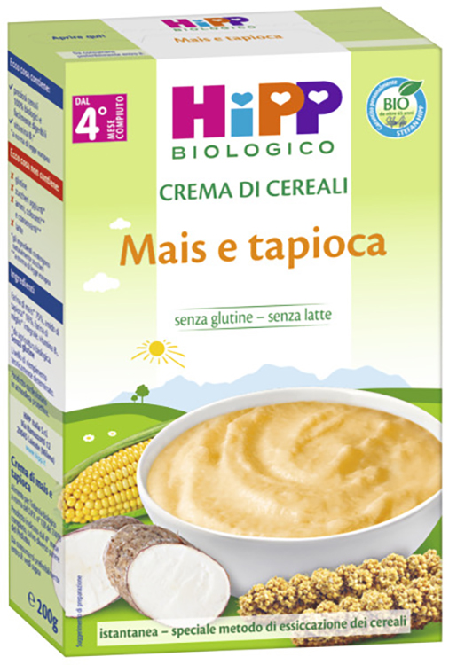 HIPP BIO CREMA CEREALI MAIS/TAPIOCA 200 G - Farmacia Nuova Dr.ssa Gabriella Catellani