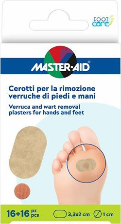 CEROTTO VERRUCHE MASTER-AID FOOTCARE PIEDI/MANI 16 PEZZI E4 - Farmacia Nuova Dr.ssa Gabriella Catellani