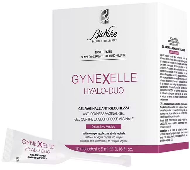 GYNEXELLE HYALO-DUO GEL VAGINALE ANTI-SECCHEZZA 10 PEZZI DA 15 ML - Farmacia Nuova Dr.ssa Gabriella Catellani