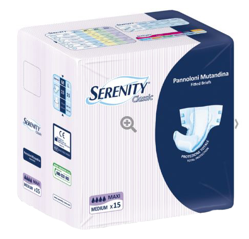 PANNOLONE MUTANDINA SERENITY CLASSIC MAXI TAGLIA EXTRALARGE 15 PEZZI - Farmacia Nuova Dr.ssa Gabriella Catellani