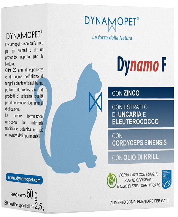 DYNAMO F GATTI 20 BUSTINE APPETIBILI DA 2,5 G - Farmacia Nuova Dr.ssa Gabriella Catellani