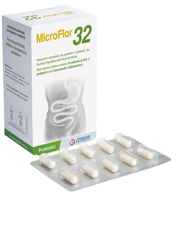 MICROFLOR 32 60 CAPSULE 366 MG NO FRIGO - Farmacia Nuova Dr.ssa Gabriella Catellani