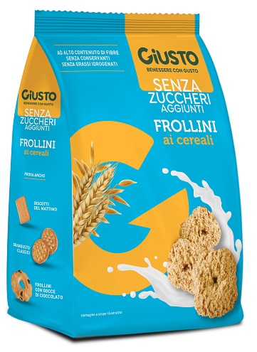 GIUSTO SENZA ZUCCHERO FROLLINI AI CEREALI SENZA ZUCCHERO 350 G - Farmacia Nuova Dr.ssa Gabriella Catellani
