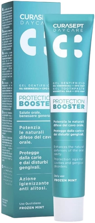 CURASEPT DAYCARE DENTIFRICIO PROTECTION BOOSTER FROZEN MINT 75 ML - Farmacia Nuova Dr.ssa Gabriella Catellani