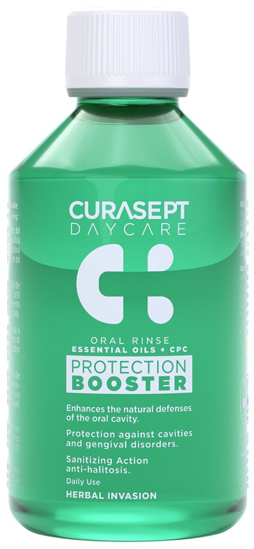 CURASEPT DAYCARE COLLUTORIO PROTECTION BOOSTER HERBAL INVESION 100 ML - Farmacia Nuova Dr.ssa Gabriella Catellani