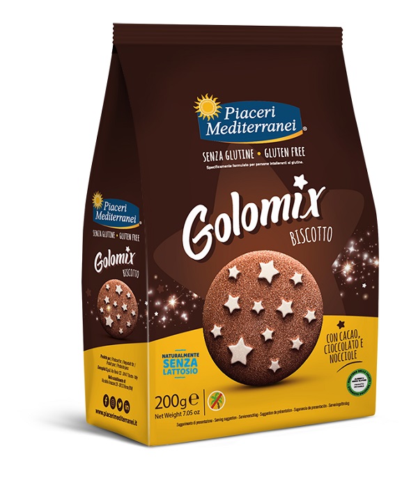 PIACERI MEDITERRANEI GOLOMIX BISCOTTO 200 G - Farmacia Nuova Dr.ssa Gabriella Catellani