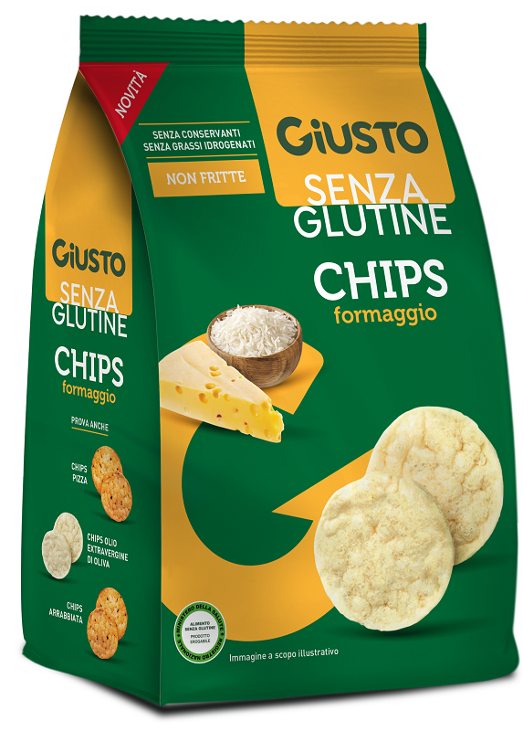 GIUSTO SENZA GLUTINE CHIPS FORMAGGIO 40 G - Farmacia Nuova Dr.ssa Gabriella Catellani