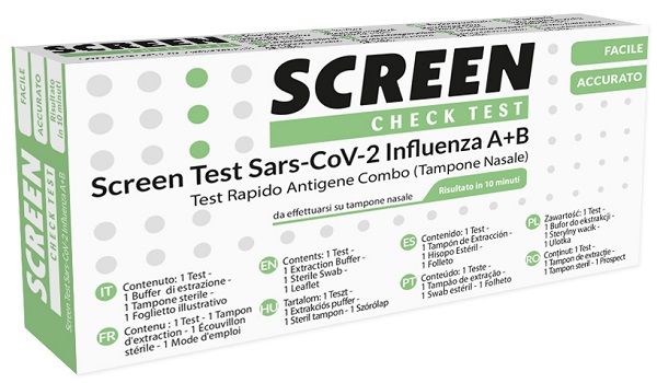 SCREEN TEST ANTIGENICO RAPIDO SARS-COV-2 + INFLUENZA TAMPONI NASALI SCREEN COVID + INFLUENZA - Farmacia Nuova Dr.ssa Gabriella Catellani