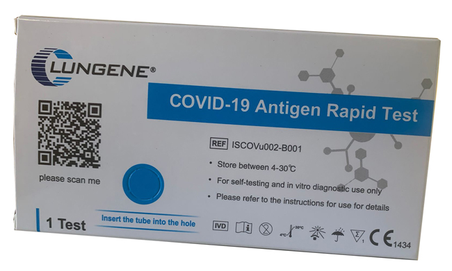 TEST ANTIGENICO RAPIDO COVID-19 CLUNGENE AUTODIAGNOSTICO DETERMINAZIONE QUALITATIVA ANTGENI SARS-COV-2 IN TAMPONI NASALI MEDIANTE IMMUNOCROMATOGRAFIA - Farmacia Nuova Dr.ssa Gabriella Catellani