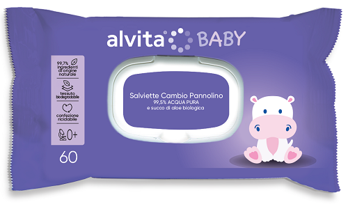 ALVITA BABY SALVIETTE PURE WATER 60 PEZZI - Farmacia Nuova Dr.ssa Gabriella Catellani
