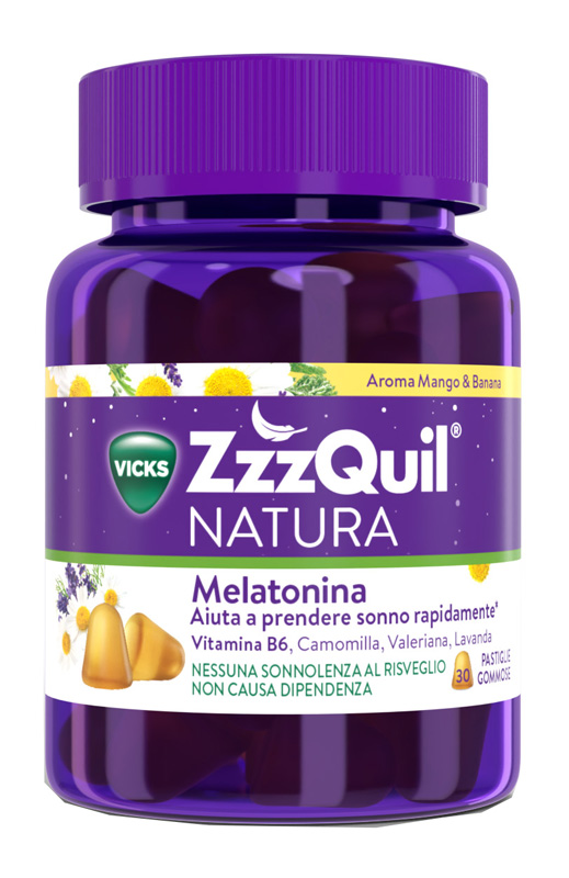 VICKS ZZZQUIL NATURA MANGO & BANANA 30 PASTIGLIE GOMMOSE - Farmacia Nuova Dr.ssa Gabriella Catellani
