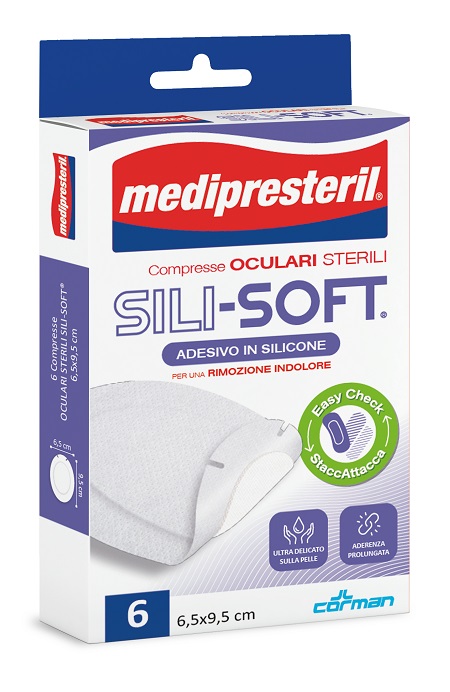MEDIPRESTERIL COMPRESSA OCULARE ADESIVE WHITE SILICON 6 PEZZI - Farmacia Nuova Dr.ssa Gabriella Catellani
