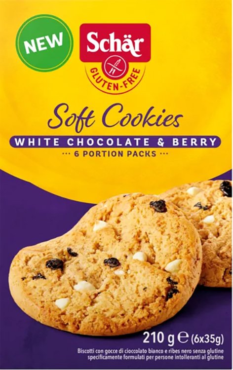SCHAR SOFT COOKIE WHITE CHOCOLATE 210 G - Farmacia Nuova Dr.ssa Gabriella Catellani