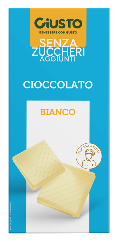 GIUSTO SENZA ZUCCHERO CIOCCOLATO BIANCO 85 G - Farmacia Nuova Dr.ssa Gabriella Catellani