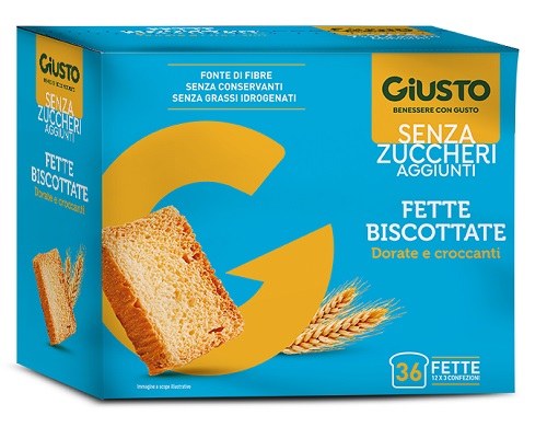GIUSTO SENZA ZUCCHERO FETTE BISCOTTATE 300 G - Farmacia Nuova Dr.ssa Gabriella Catellani