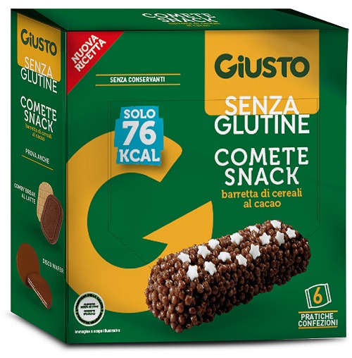 GIUSTO SENZA GLUTINE COMETE SNACK 6 CONFEZIONI DA 20 G - Farmacia Nuova Dr.ssa Gabriella Catellani