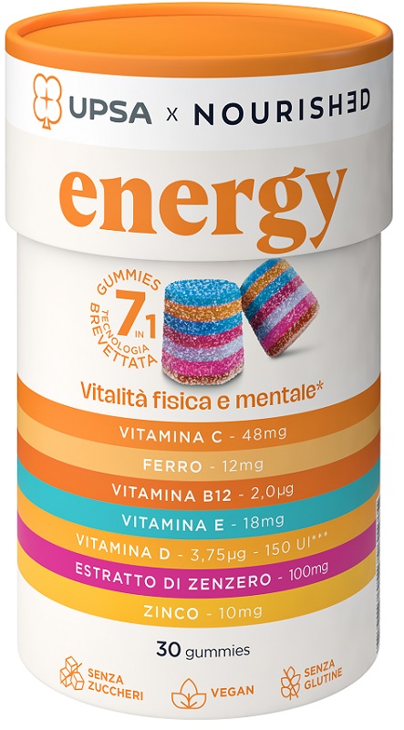 UPSA X NOURISHED ENERGY 30 GUMMIES - Farmacia Nuova Dr.ssa Gabriella Catellani