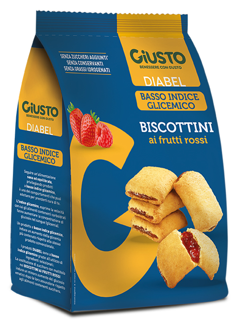 GIUSTO DIABEL BISCOTTINI FRUTTI ROSSI 250 G - Farmacia Nuova Dr.ssa Gabriella Catellani