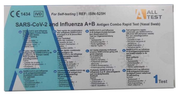 TEST ANTIGENICO RAPIDO COVID-19 ALLTEST AUTODIAGNOSTICO DETERMINAZIONE QUALITATIVA ANTIGENI SARS-COV-2 E INFLUENZA A+B IN TAMPONI NASALI - Farmacia Nuova Dr.ssa Gabriella Catellani