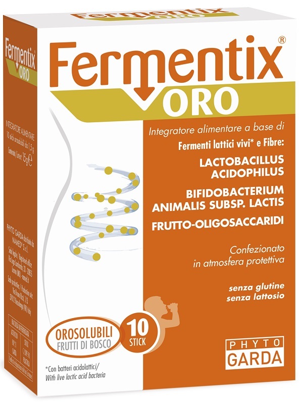 FERMENTIX ORO 10 STICK OROSOLUBILI DA 1,5 G - Farmacia Nuova Dr.ssa Gabriella Catellani