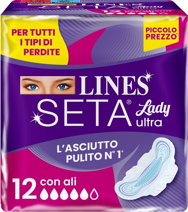 LINES SETA ULTRA ASSORBENTI LADY ALI DWCT 12 PEZZI - Farmacia Nuova Dr.ssa Gabriella Catellani