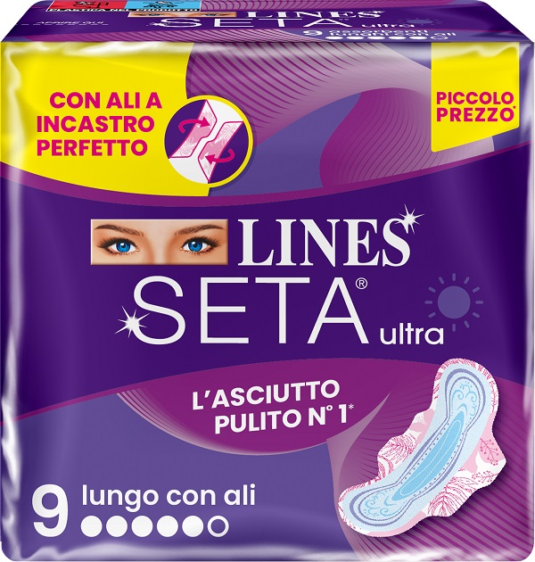 LINES SETA ULTRA ASSORBENTI LUNGO ALI DWCT 9 PEZZI - Farmacia Nuova Dr.ssa Gabriella Catellani