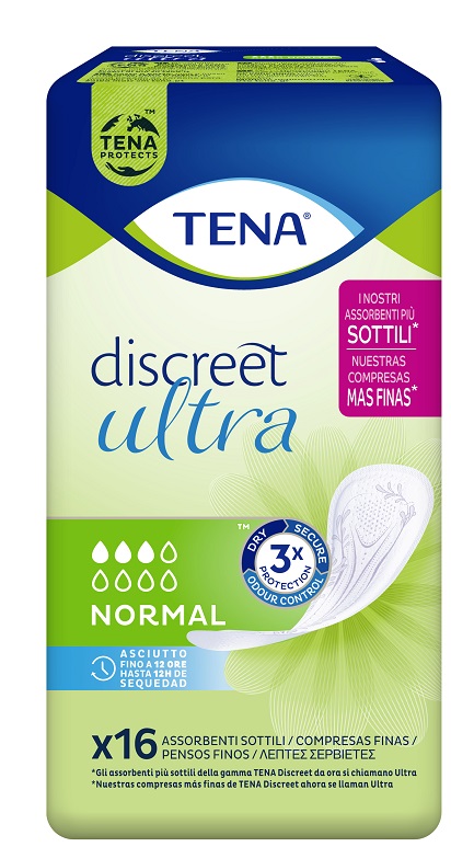 PANNOLONE SAGOMATO TENA DISCREET ULTRA NORMAL 16 PEZZI - Farmacia Nuova Dr.ssa Gabriella Catellani