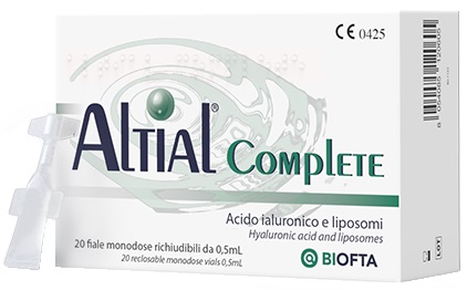 SOLUZIONE OFTALMICA LUBRIFICANTE ALTIAL COMPLETE 4 STRIP DA 5 FLACONI DA 0,5 ML - Farmacia Nuova Dr.ssa Gabriella Catellani