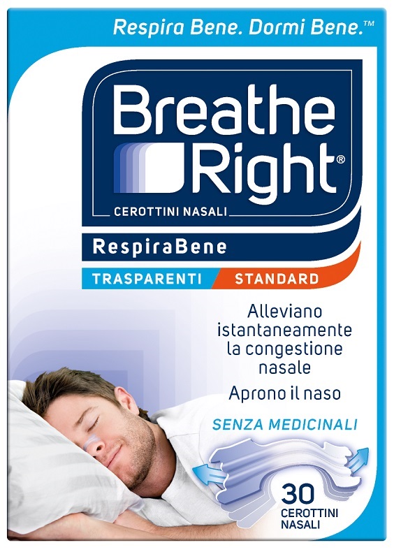 CEROTTI NASALI BREATHE RIGHT TRASPARENTI 30 PEZZI - Farmacia Nuova Dr.ssa Gabriella Catellani