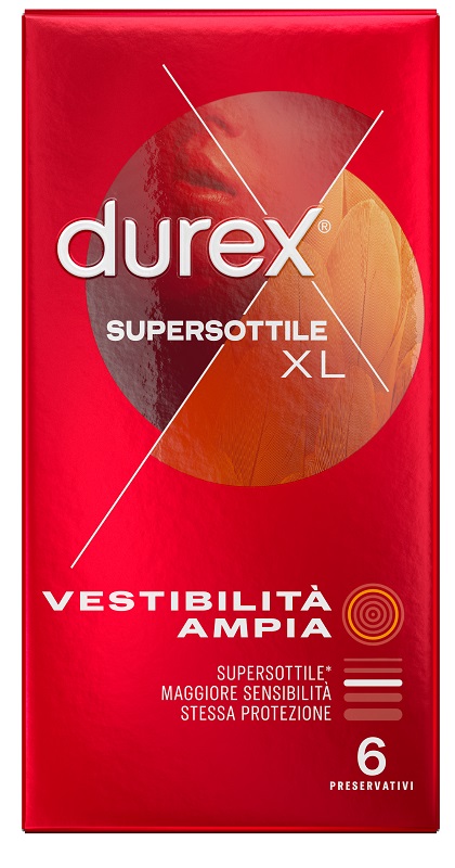 PROFILATTICO DUREX SUPERSOTTILE XL 6 PEZZI - Farmacia Nuova Dr.ssa Gabriella Catellani