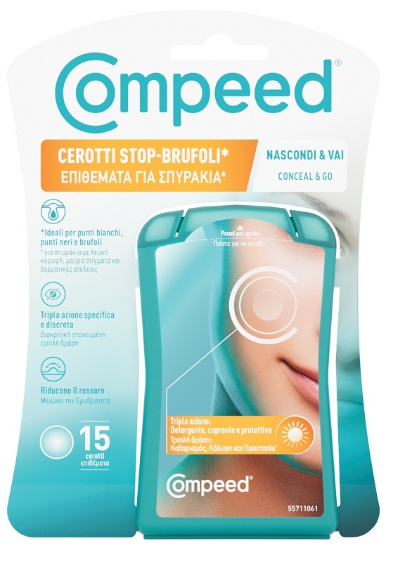 COMPEED CEROTTI STOP BRUFOLI NASCONDI & VAI 15 PEZZI - Farmacia Nuova Dr.ssa Gabriella Catellani