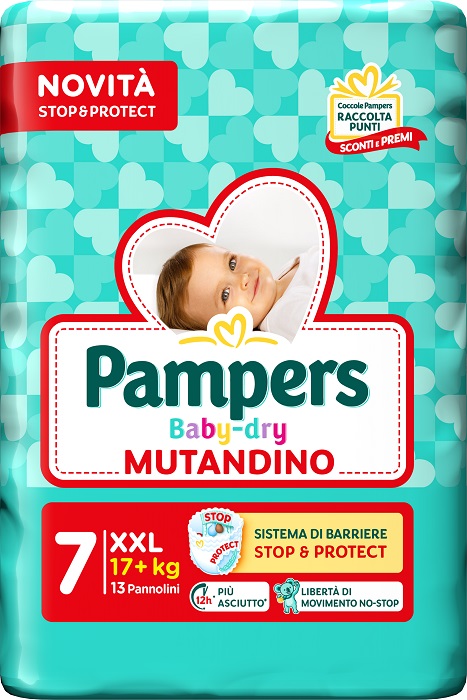 PAMPERS BABY DRY PANNOLINO MUTANDINA XXL SMALL PACK 13 PEZZI - Farmacia Nuova Dr.ssa Gabriella Catellani