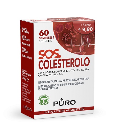 PURO SOS COLESTEROLO 60 COMPRESSE DEGLUTIBILI - Farmacia Nuova Dr.ssa Gabriella Catellani