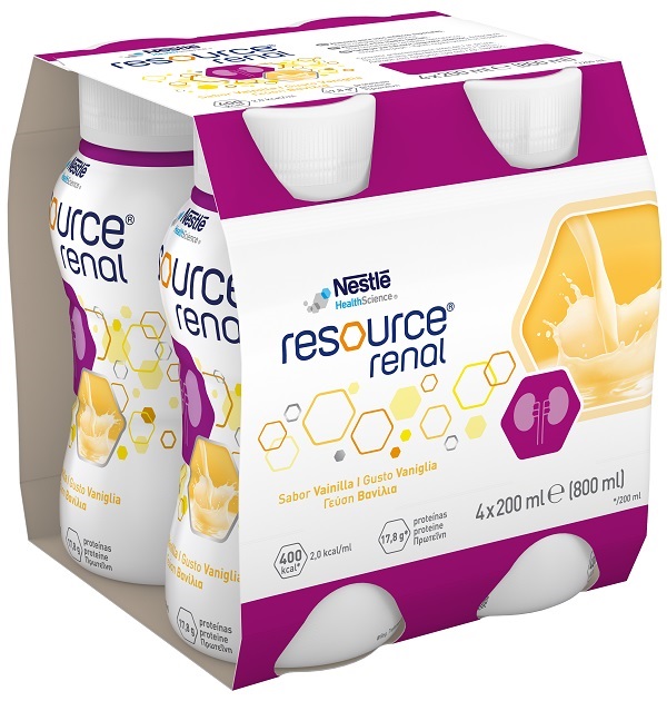 RESOURCE RENAL VANIGLIA 4 BOTTIGLIETTE DA 200 ML - Farmacia Nuova Dr.ssa Gabriella Catellani