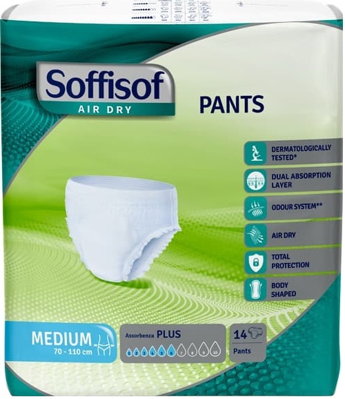 PANNOLONE PER INCONTINENZA SOFFISOF AIR DRY PANTS EXTRA LARGE 8 PEZZI - Farmacia Nuova Dr.ssa Gabriella Catellani