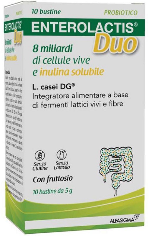 ENTEROLACTIS DUO INULINA 10 BUSTINE 5 G - Farmacia Nuova Dr.ssa Gabriella Catellani