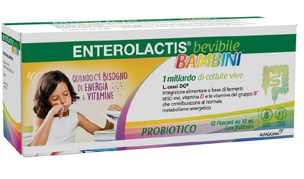 ENTEROLACTIS BAMBINI BEVIBILE 12 FLACONI DA 10 ML - Farmacia Nuova Dr.ssa Gabriella Catellani