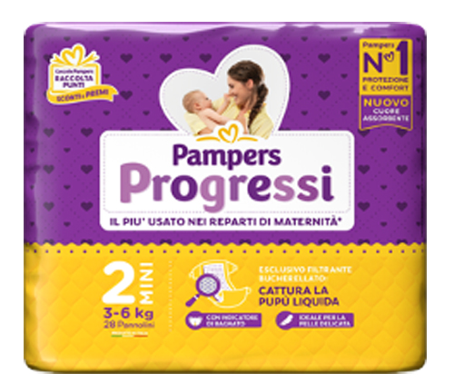 PAMPERS PROGRESSI MINI 28 PEZZI - Farmacia Nuova Dr.ssa Gabriella Catellani
