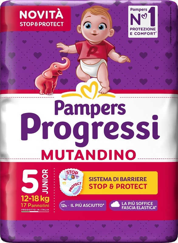 PAMPERS PROGRESSI MUTANDINA JUNIOR 17 PEZZI - Farmacia Nuova Dr.ssa Gabriella Catellani