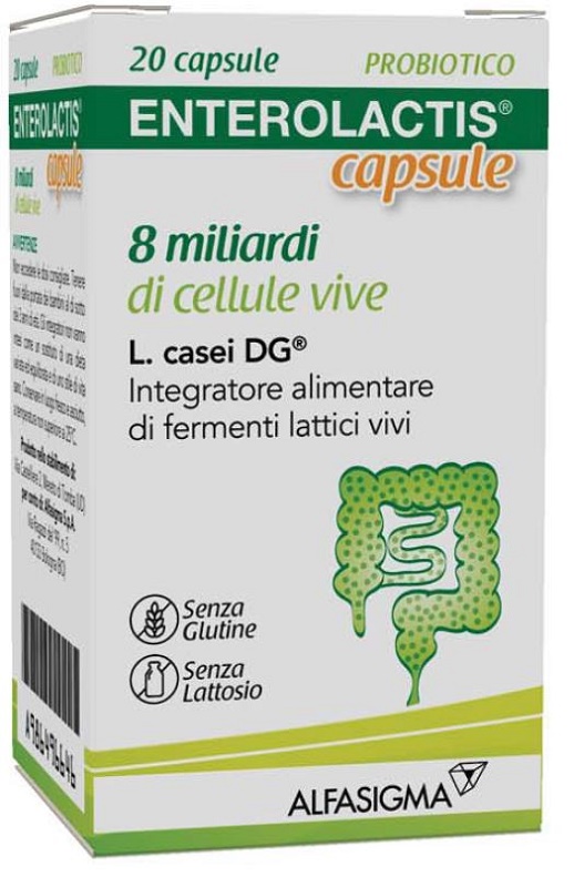 ENTEROLACTIS 20 CAPSULE 8 MILIARDI DI CELLULE VIVE - Farmacia Nuova Dr.ssa Gabriella Catellani