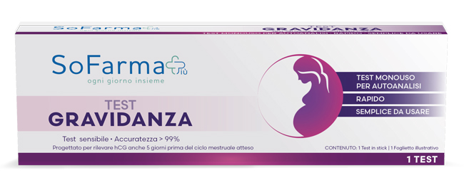 TEST AUTODIAGNOSTICO GRAVIDANZA SOFARMAPIU' - Farmacia Nuova Dr.ssa Gabriella Catellani