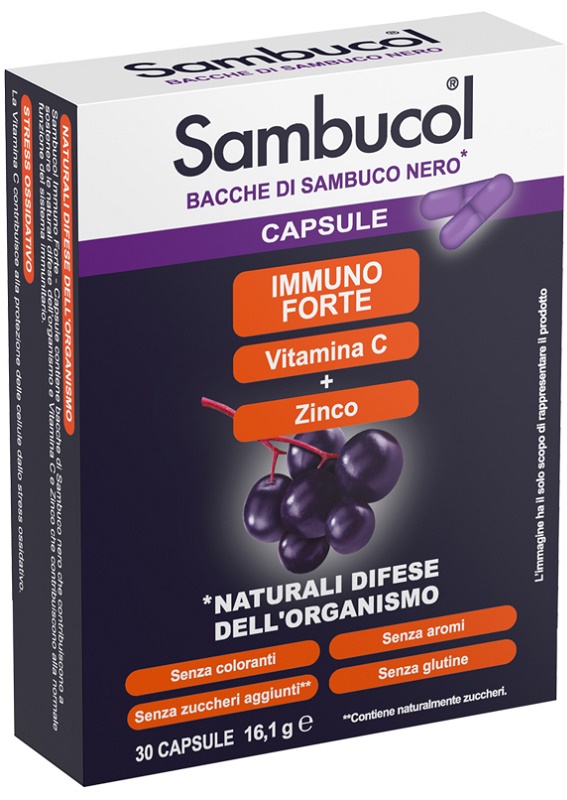 SAMBUCOL IMMUNOFORTE 30 CAPSULE - Farmacia Nuova Dr.ssa Gabriella Catellani