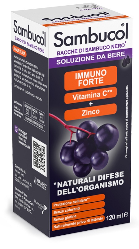 SAMBUCOL LIQUIDO DA BERE 120 ML - Farmacia Nuova Dr.ssa Gabriella Catellani