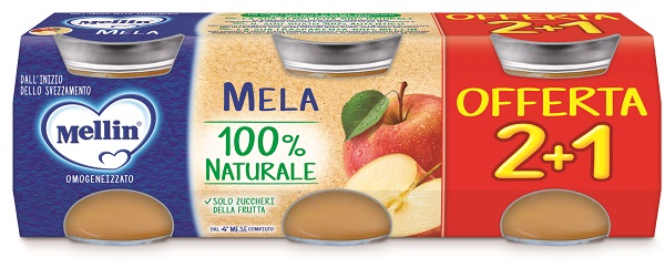 MELLIN OMOGENEIZZATO MELA 3PZ DA 100 G - Farmacia Nuova Dr.ssa Gabriella Catellani