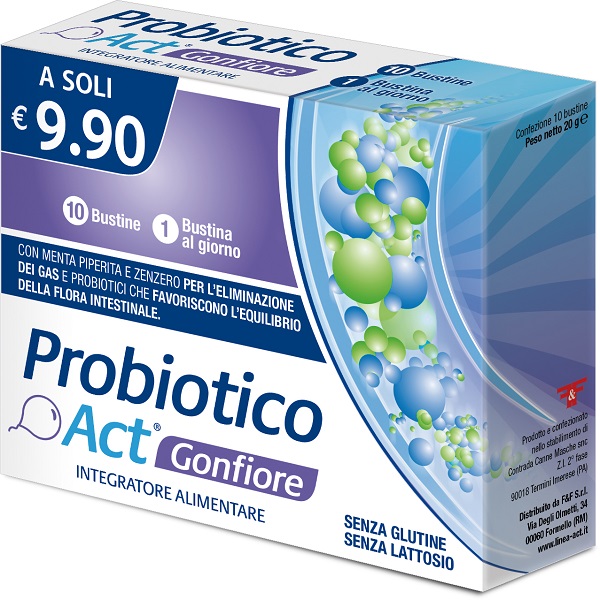 PROBIOTICO ACT GONFIORE 10 BUSTINE - Farmacia Nuova Dr.ssa Gabriella Catellani