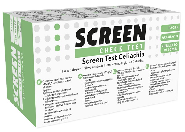 SCREEN TEST RAPIDO SCREEN TEST CELIACHIA PER RILEVAZIONE INTOLLERANZA GLUTINE 1 PEZZO - Farmacia Nuova Dr.ssa Gabriella Catellani