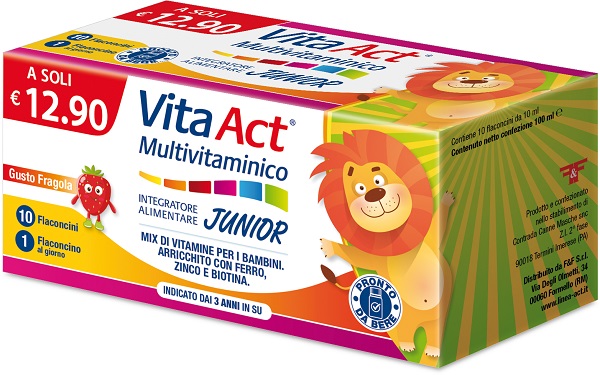 VITA ACT MULTIVITAMINICO JUNIOR 10 FIALE DA 10 ML - Farmacia Nuova Dr.ssa Gabriella Catellani